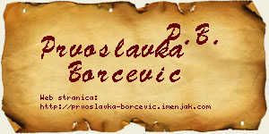 Prvoslavka Borčević vizit kartica